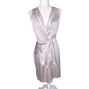 ASOS Draped silky ruffled open side dress size 14